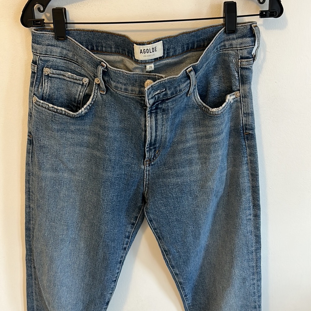 Agolde Toni Mid Rise Straight Jeans - Picture 4 of 9